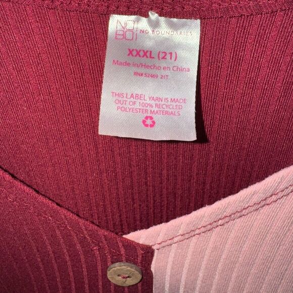 No Boundaries size XXXL Pink Colorblock Short Sleeve Tee - Picture 2 of 4